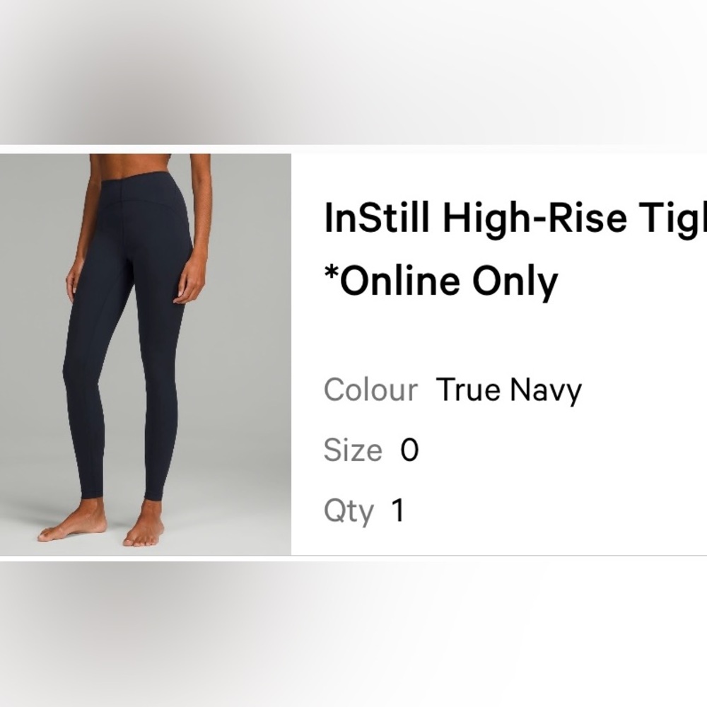 lululemon InStill High-Rise Leggings - True Navy